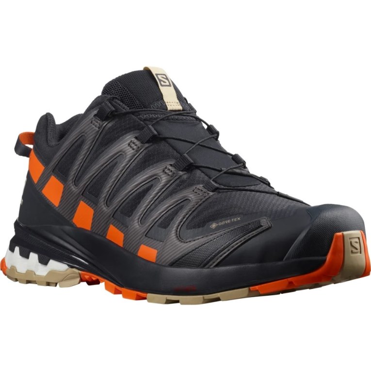 Black / Orange Salomon Xa Pro 3d V8 GTX Men's Trail Running Shoes | PH 23147X